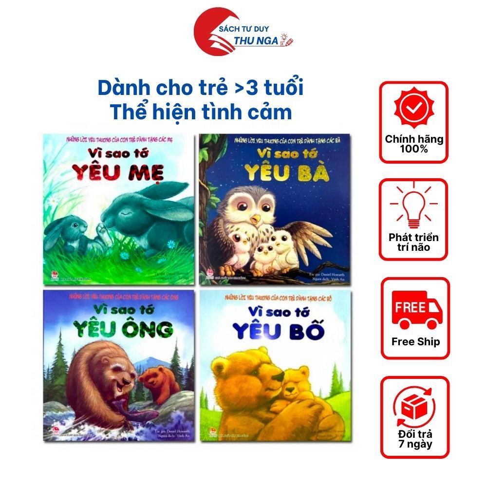 Sách Combo 4 Cuốn Vì Sao Tớ Yêu Ông Bà Bố Mẹ