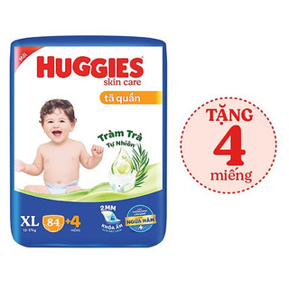 Tã quần huggies skincare mega jumbo xl84+4 miếng