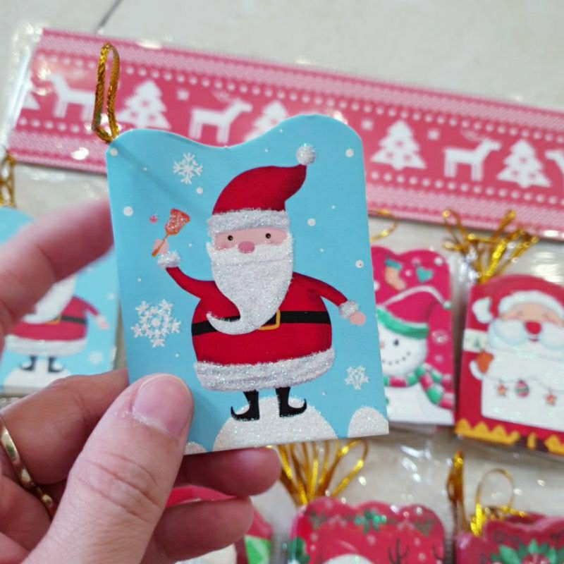 Thiệp Giáng Sinh mini nhỏ dễ thương treo cây thông Noel hoặc gửi tặng bạn bè