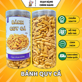 Bánh quy con cá bơ sữa mặn giòn rụm - lon 250g - đồ ăn vặt
