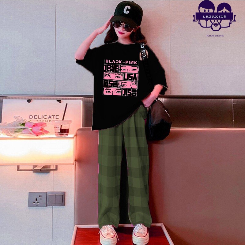 Set bộ thu đông cho bé gái chất liệu COTTON ĐẸP size đại 20-50kg KIDS GENZ- Quần áo trẻ em cao cấp đẹp BLACKPINK