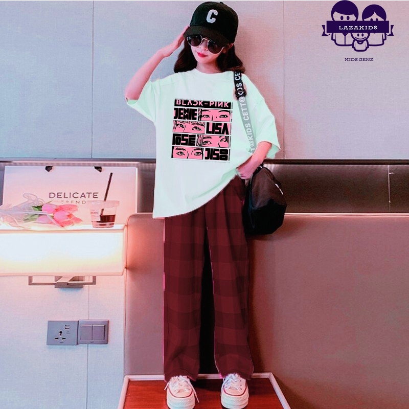 Set bộ thu đông cho bé gái chất liệu COTTON ĐẸP size đại 20-50kg KIDS GENZ- Quần áo trẻ em cao cấp đẹp BLACKPINK