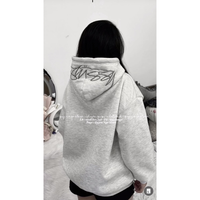 Áo Hoddie Sờ Tu Syy thêu mũ Nam Nữ From Rộng Dày Dặn Hottrend 2023 by Hiền Xù