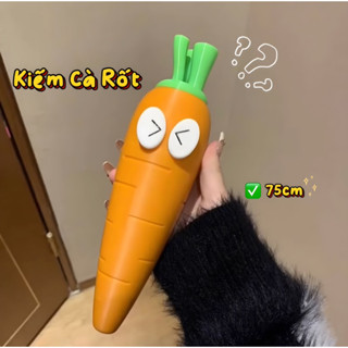 ⭐️Kiếm Cà Rốt In 3D Nhựa - Đồ Chơi Kiếm Katana Vô Tri Trọng Lực Có Thể Rút Gọn Giải Tỏa Stress Nhựa ABS An Toàn