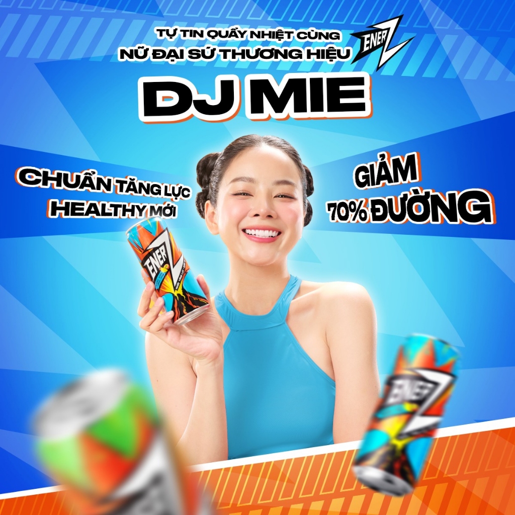 LỐC 6 LON NƯỚC TĂNG LỰC HƯƠNG XOÀI CHANH DÂY ENERGY DRINK MANGO PASSION FRUIT FLAVOUR ENERZ 320ML