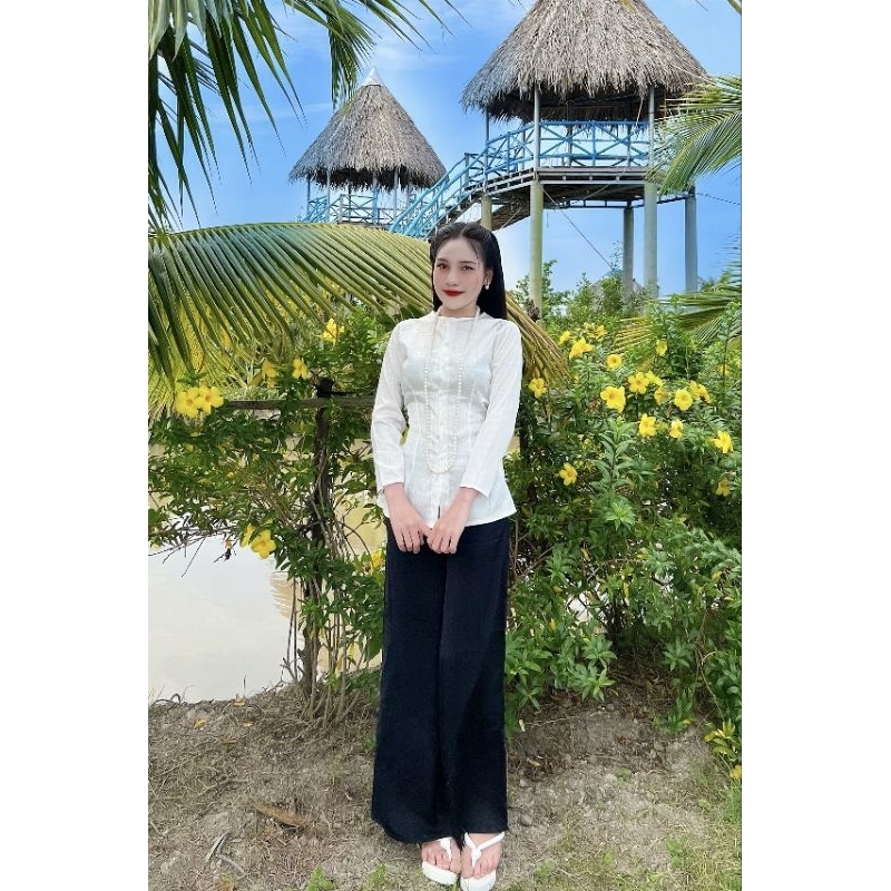 BỘ BÀ BA GẤM CỔ TRÒN NGỌC MỀM MẠI/SÉT BÀ BÀ GẤM NGỌC