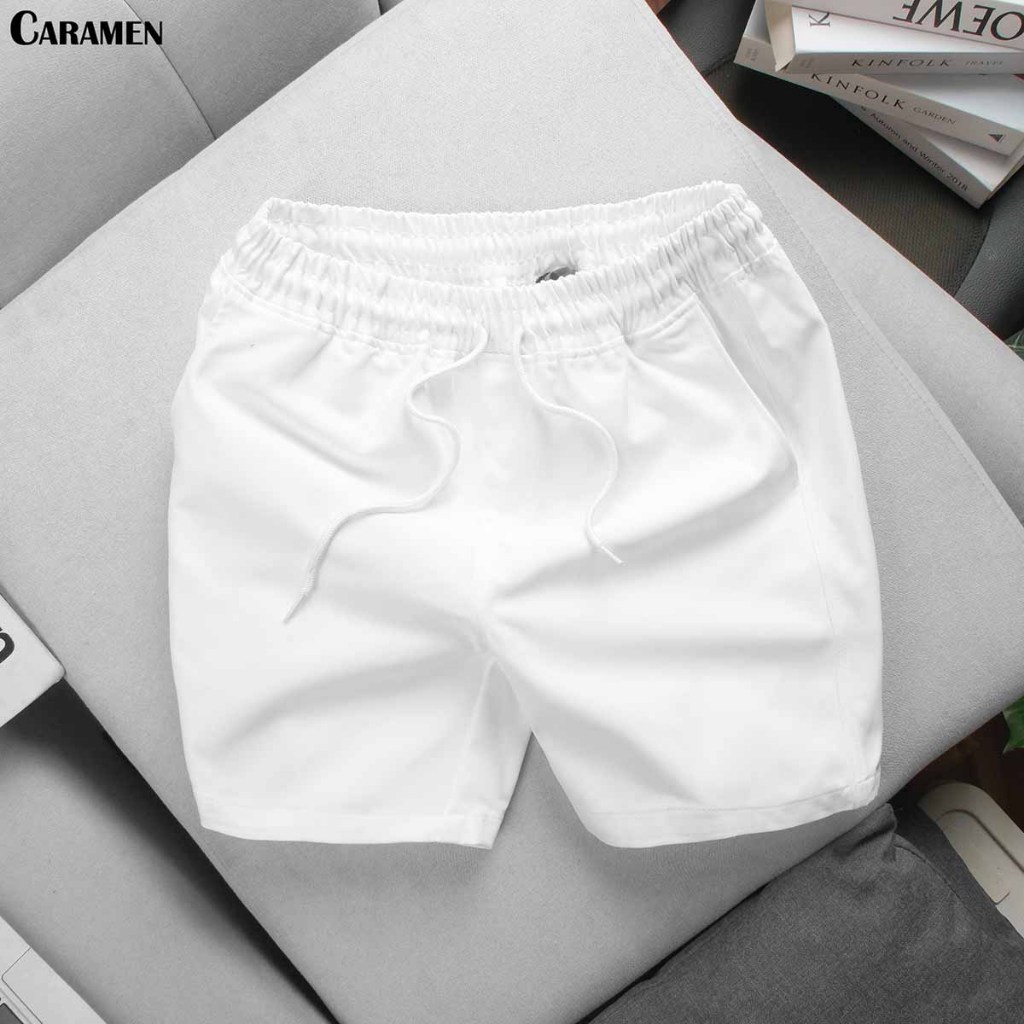 Quần Short Đùi Kaki CARAMEN Form Trên Gối Co Giãn Lưng Thun Thoải Mái