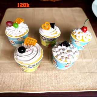 Combo 5 bánh cupcake giả, bánh cupcake mô hình trưng bày