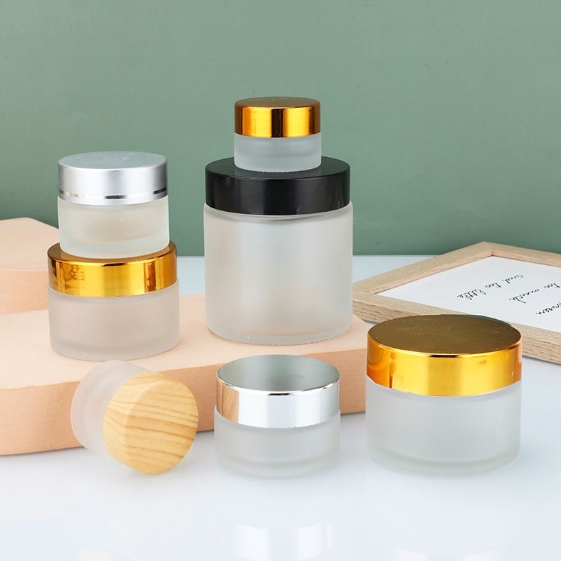 Hũ Hộp Chiết Mỹ Phẩm Thủy Tinh Mờ 5g,10g,15g,20g,30g,50g Đựng Kem Face HUHA