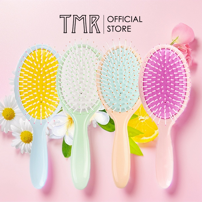 Lược Tinh Dầu Gỡ Rối TMR 2 Size Chuyên Dụng Có Đệm Khí Tăng Hương Thơm Cho Tóc Ngày Dài