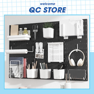  Pegboard kệ decor bàn học trang trí góc làm việc giá lưu trữ để đồ đa năng treo tường decor phòng học QC Store 