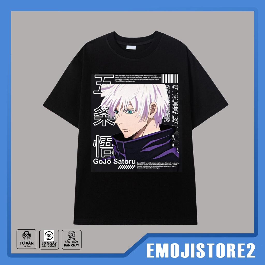 BST mẫu Áo Jujutsu Kaisen - Áo thun Anime in hình Gojo, Inumaki, Sukuna Chất liệu vải thoáng mát co dãn 4 chiều, cự