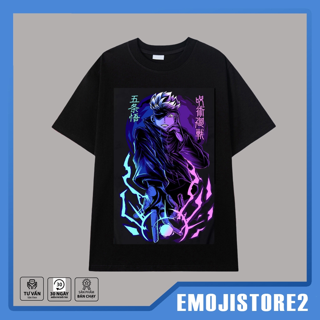 BST mẫu Áo Jujutsu Kaisen - Áo thun Anime in hình Gojo, Inumaki, Sukuna Chất liệu vải thoáng mát co dãn 4 chiều, cự