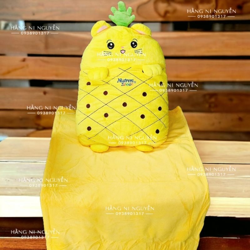 Bộ mền gối mèo kitty đáng yêu cho bé, mền 80x90cm, gối 30x40cm