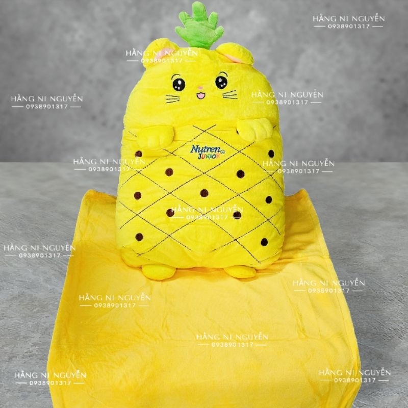 Bộ mền gối mèo kitty đáng yêu cho bé, mền 80x90cm, gối 30x40cm