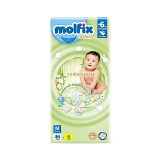 Tã/bỉm dán organic Molfix- Jumbo M - Gói 46+6 miếng