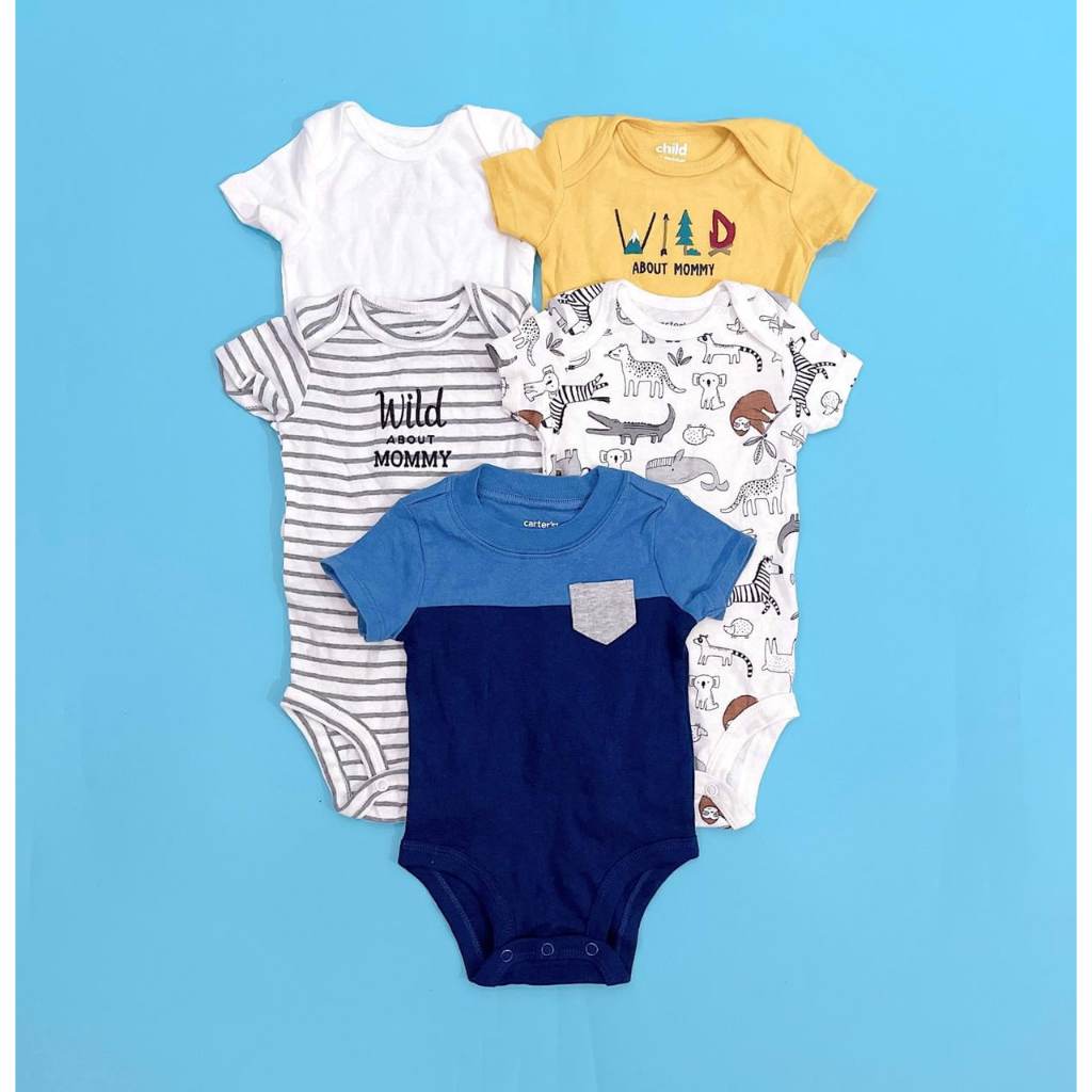 Bodysuit Lẻ Tay Ngắn Bé Trai Carter's C51 - Hàng tuyển chọn