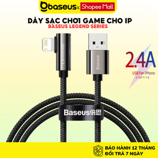 Cáp sạc nhanh Baseus Legend dạng Gập Hỗ trợ chơi game thuận tiện cho IP11 12 14 13 8Plus (1m 2m)