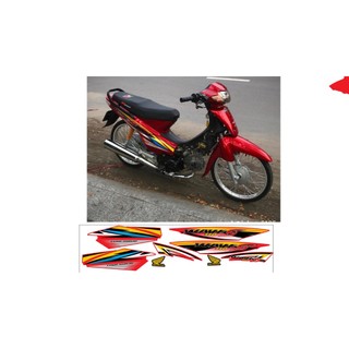 Tem wave s nhỏ bản 110 đỏ đen cao cấp, tem thiết kế 3 lớp siêu sắc nét