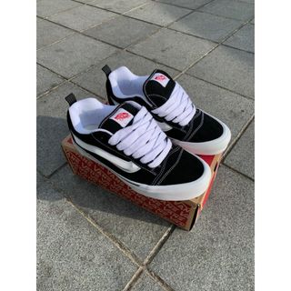 Giày Va.ns Knu Skool Black White