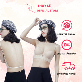 Áo bra chữ U khoét ngực sâu mặc áo váy hở lưng, xẻ ngực có gọng mút nhẹ