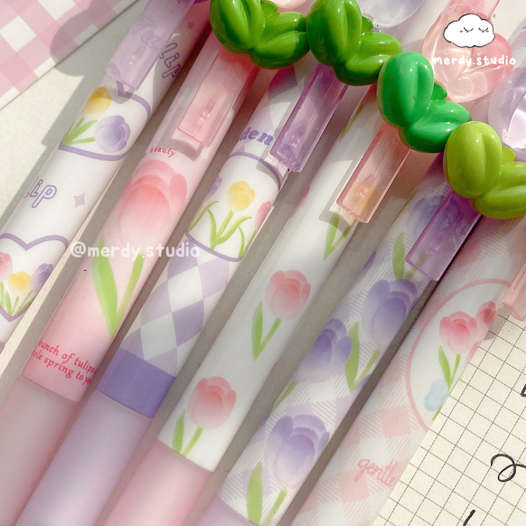Bút gel UMEI Gentel Tulip siêu xinh xắn ngòi 0.5mm