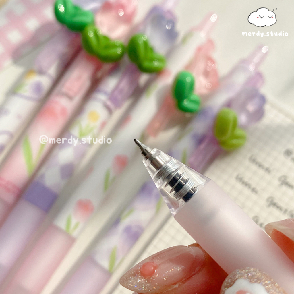 Bút gel UMEI Gentel Tulip siêu xinh xắn ngòi 0.5mm