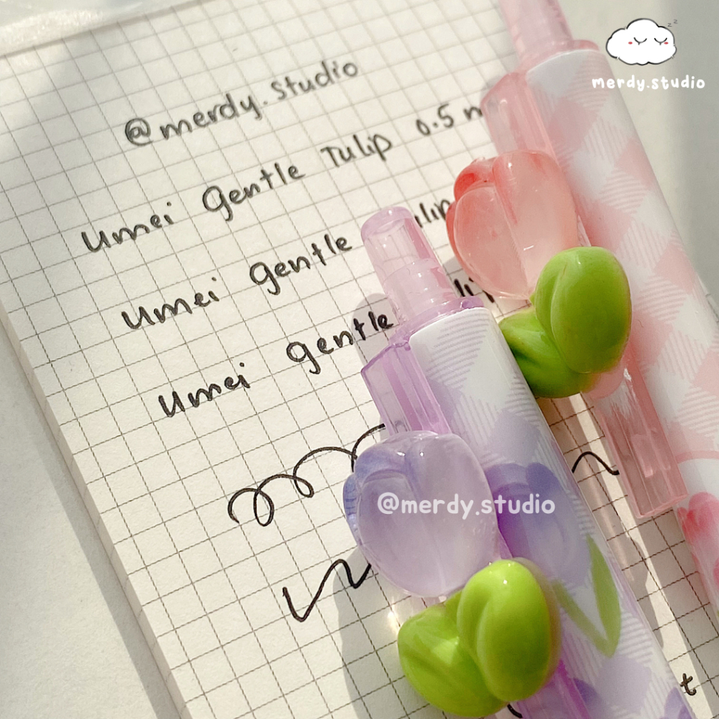 Bút gel UMEI Gentel Tulip siêu xinh xắn ngòi 0.5mm