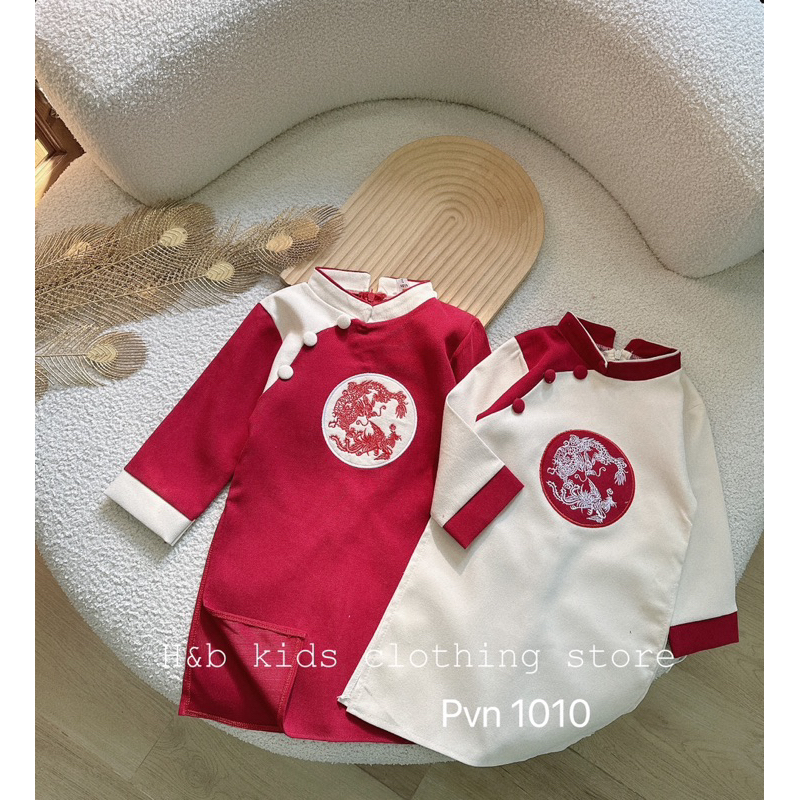 Áo dài long phụng cho bé trai