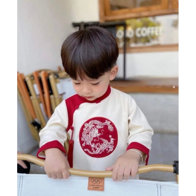 Áo dài long phụng cho bé trai