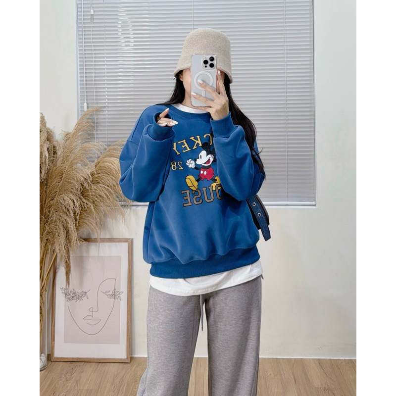 1133 quần xuông nỉ lót lông cạp chun