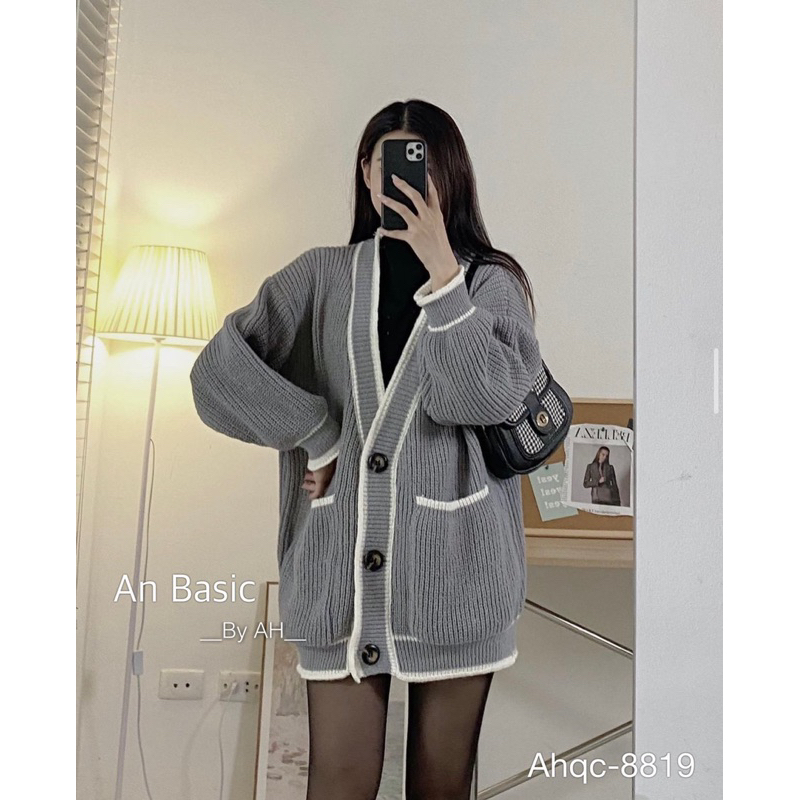 ÁO KHOÁC CADIGAN LEN DÁNG DÀI VIỀN AKCDGLEDDV