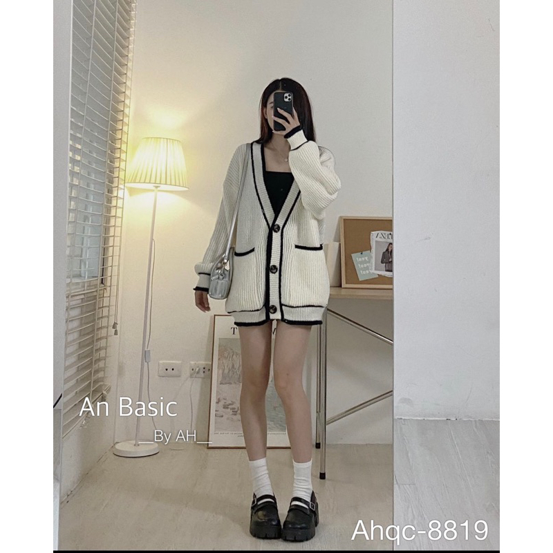 ÁO KHOÁC CADIGAN LEN DÁNG DÀI VIỀN AKCDGLEDDV