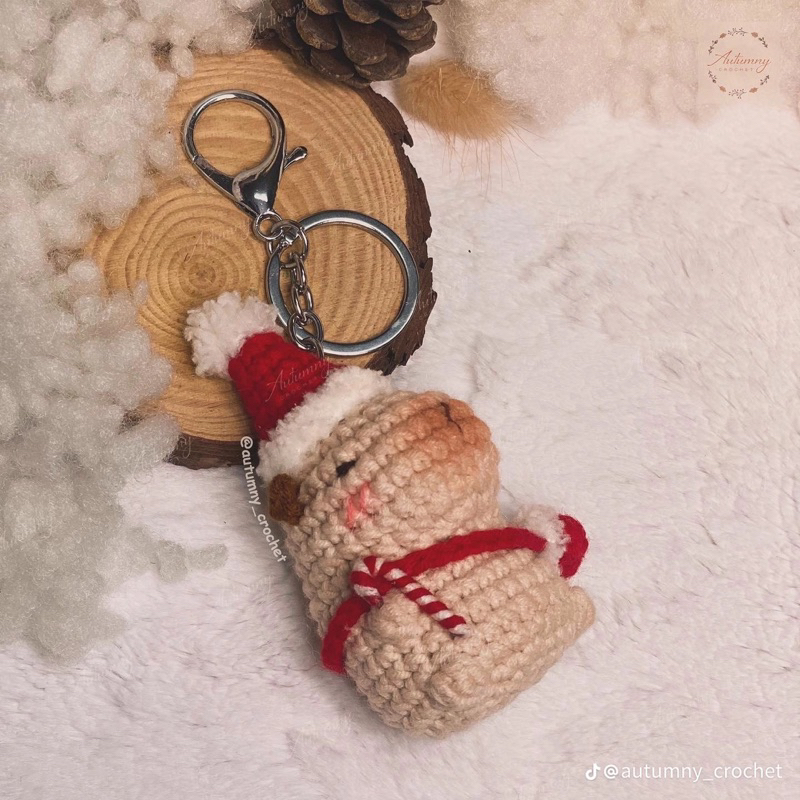 Móc khoá Capybara Noel