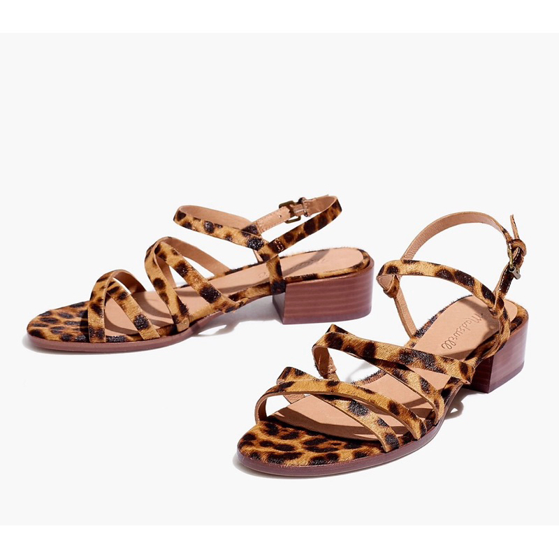 Sandal quai chéo hiệu Madewell chuẩn xuất, da thật
