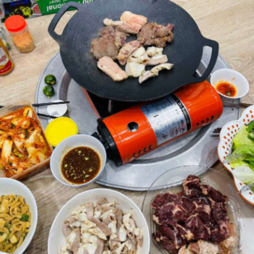 Chảo Đá Nướng Thịt Hàn Quốc, Nướng BBQ Chống Dính Không Dầu Chính Hãng Nimal Store