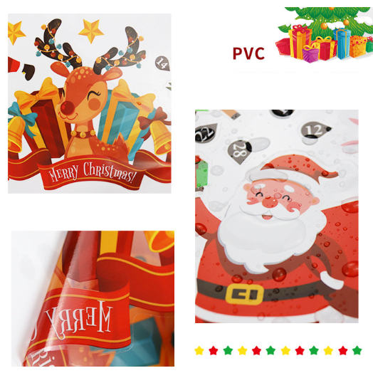 Decal NOEL mã tán nhũ vàng❤️𝐅𝐑𝐄𝐄 𝐒𝐇𝐈𝐏⚡️ Decal dán tường trang trí giáng sinh - PVC chống thấm nước, keo siêu dính