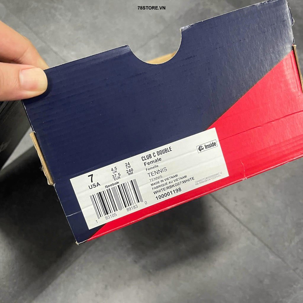 Giày Sneaker Unisex Reebok Club C Double White Gum Chính Hãng