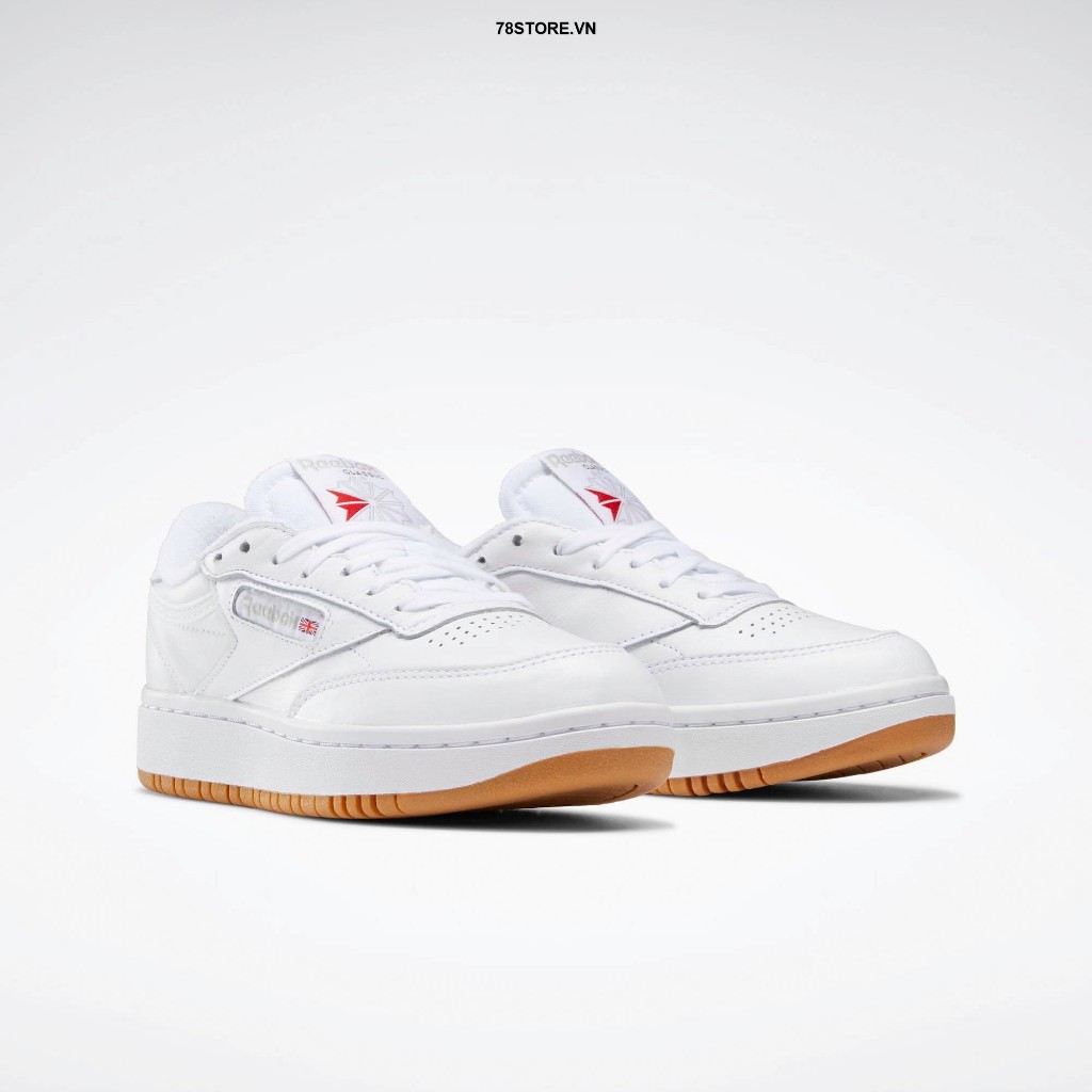 Giày Sneaker Unisex Reebok Club C Double White Gum Chính Hãng