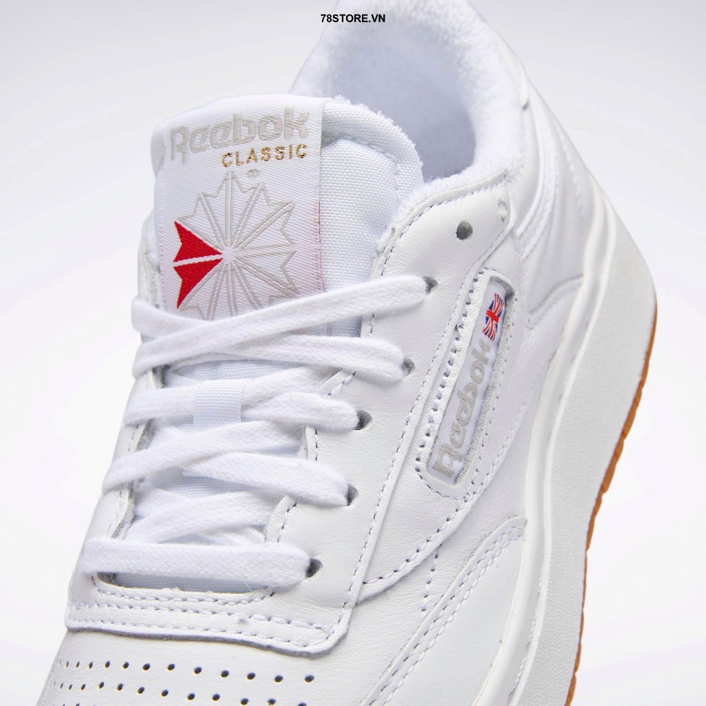 Giày Sneaker Unisex Reebok Club C Double White Gum Chính Hãng