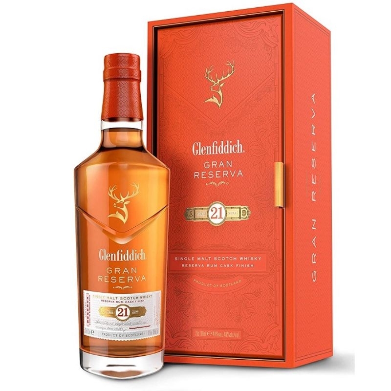Vỏ Chai Rượu Mới 99% Glenfiddich 21 Hộp Xoay Rất Độc Đáo.Chai Rỗng Không Có Rượu Bên Trong.