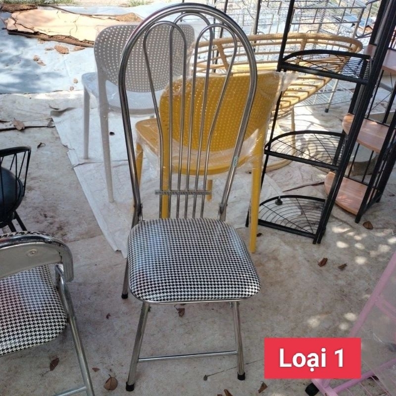 Ghế gấp inox công ty THẠCH HẢI siêu dày thanh lý. Ghế qua sử dụng còn như mới 98%