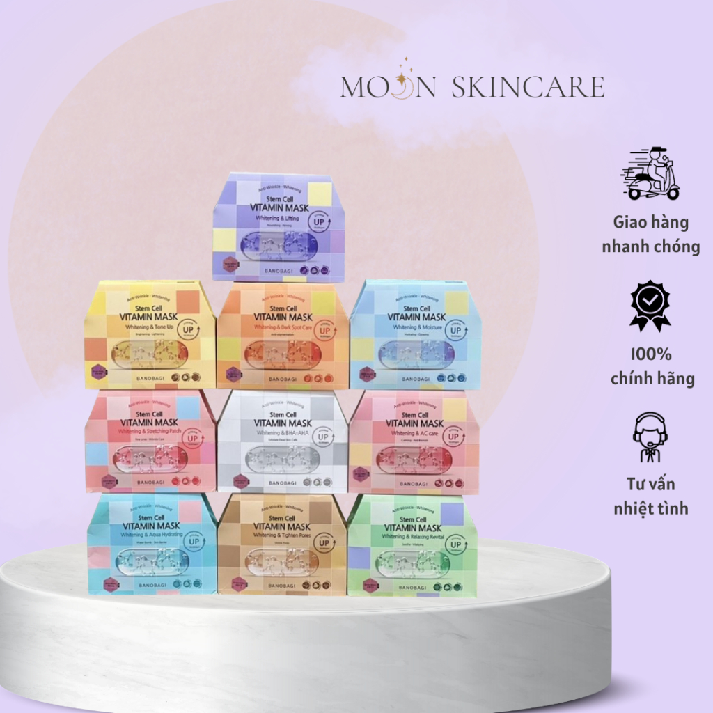 Mẫu Caro - Mặt Nạ Banobagi Vita Genic Jelly Mask Hàn Quốc Hộp 10 Miếng