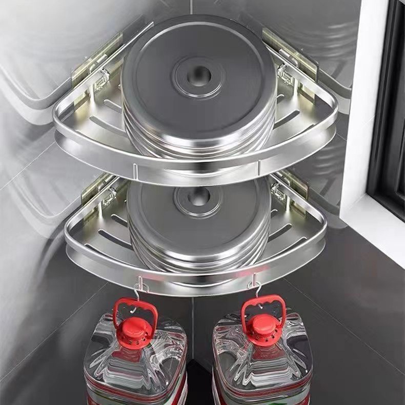 Kệ góc nhà tắm dán tường, Kệ góc dán tường nhà tắm bằng hợp kim nhôm đúc cao cấp, chống nước, chống gỉ sét-QM.Q003