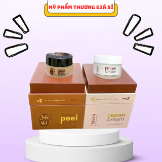 Combo peel da tảo sâm + kem phục hồi da tảo sâm bóc tách da đông y 36 vị meea