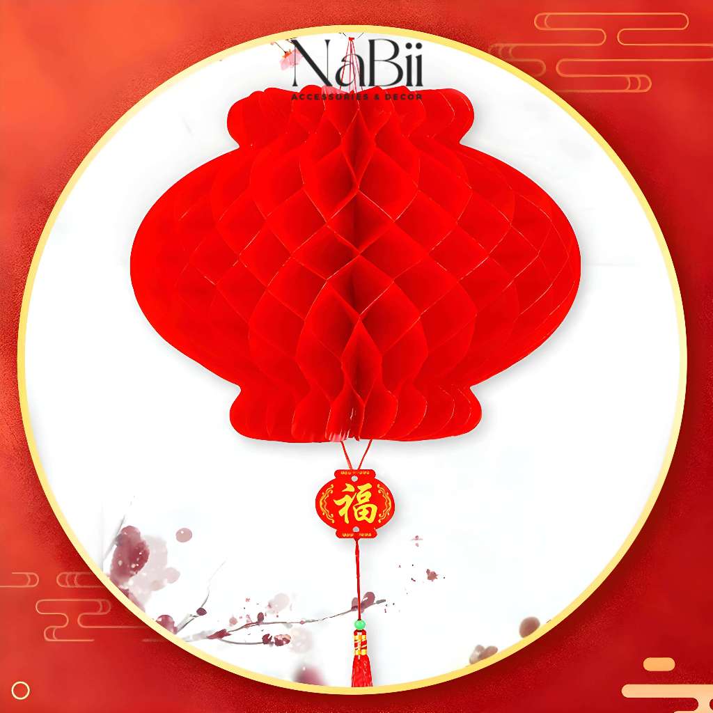 Đèn lồng đỏ chữ Phúc, Nilon, Ngoài Trời Chống Nước treo trang trí Lễ Tết, Siêu Thị