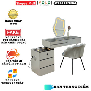 Bàn trang điểm thông minh YOLO MD4 loa Bluetooth sạc không dây | khóa vân tay | nhập khẩu hiện đại