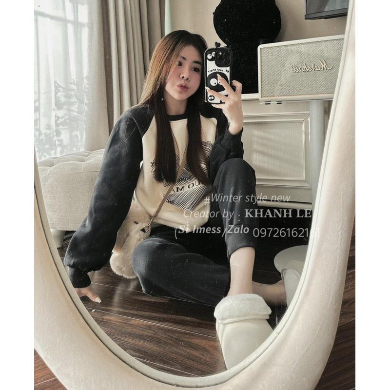 Bộ nỉ gấu 2 màu