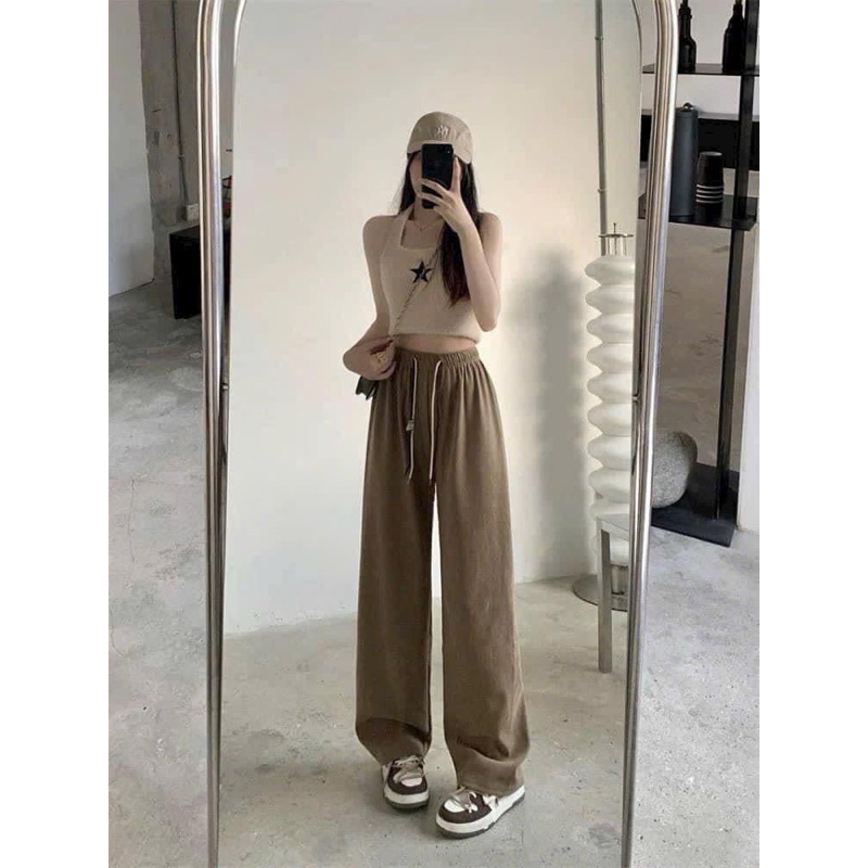 MÃ 004 QUẦN NHUNG SUÔNG 2 DÂY TRẮNG NÂU 4M