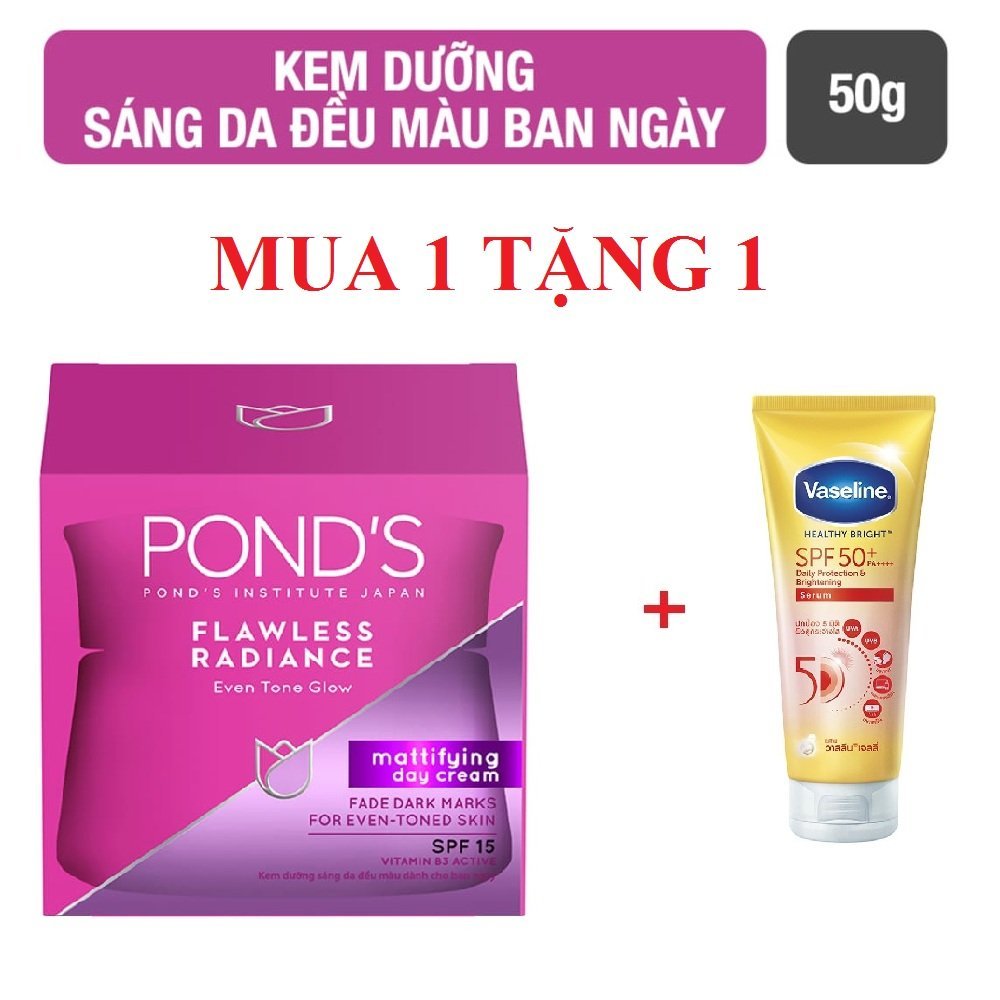 Kem Trắng Da Không Tì Vết Ban Ngày Ponds Flawless Radiance Derma 50g